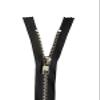 Chunky Metal Separating Zipper, 8 mm, Silver Finish, 38 cm (Black) view 2