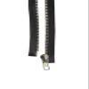 Chunky Metal Separating Zipper, 8 mm, Silver Finish, 38 cm (Black) view 3