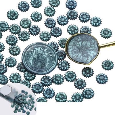 Ruiogoe 100 PCs Glitter Wax Seal Beads