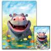 1000-Piece Happy Hippo Delight Puzzle for Adults, 26 x 38 cm view 1