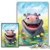 1000-Piece Happy Hippo Delight Puzzle for Adults, 26 x 38 cm view 3