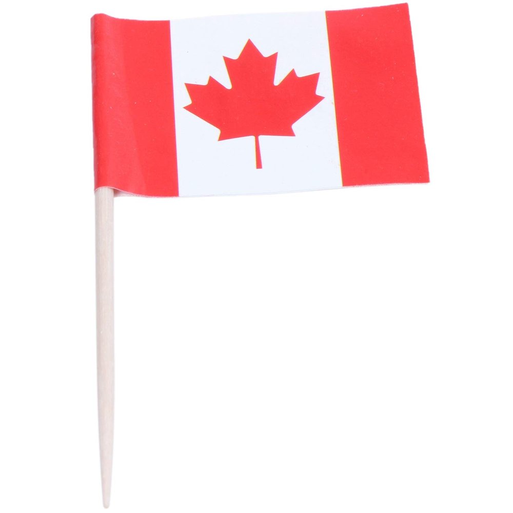 KEALLANS 50-Pack Mini Toothpicks with Flag - Canada
