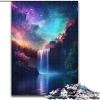 1000-Piece Galaxy Waterfall Wooden Puzzle for Adults, 50 x 75 cm view 1
