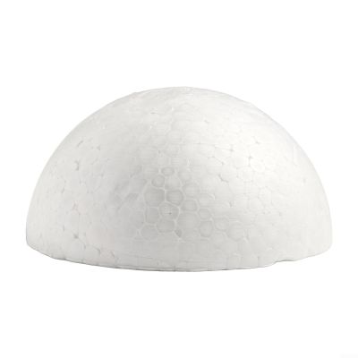 Foam Half Ball for Craft Projects and Model Building, Blank, Round, Foam Ball for DIY Decorations and Educational Activities (10 cm)