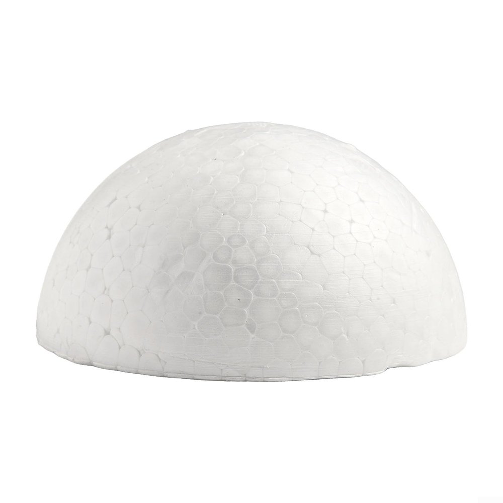 Foam Half Ball for Craft Projects and Model Building, Blank, Round, Foam Ball for DIY Decorations and Educational Activities (10 cm)