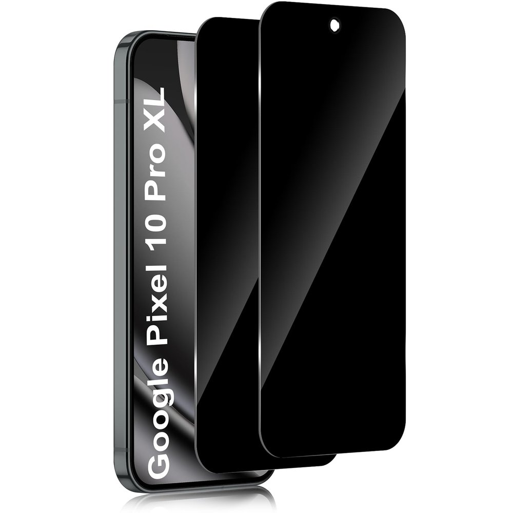 Xunzii Privacy Tempered Glass Screen Protector for Google Pixel 11 Pro XL/10 Pro XL, 2-Pack, 9H Hardness, Bubble-Free Full-Coverage Anti-Spy Glass
