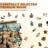 WOODBESTS Wooden Puzzle for Adults, Christmas Suitcase Puzzle, Unique Irregular Design, Gift for Puzzle Lovers (34 × 33.2 cm, 260 Pieces) view 3