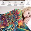 LCWWW Leopard Throw Blanket, Soft Flannel Fleece Blanket for Sofa, Four Seasons, 100 × 130 cm view 3