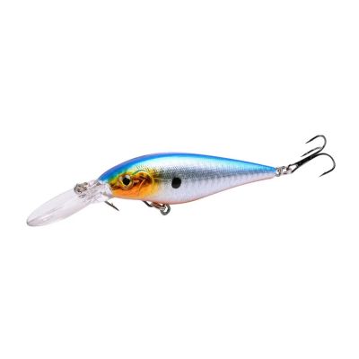 ACTINPANT 1pc Floating Fish Lure 10.2 cm/10.5 g Minnow Lure Lifelike Plastic Hard Lure Jerkbait Wobbler Bass Fishing Tackle (G)