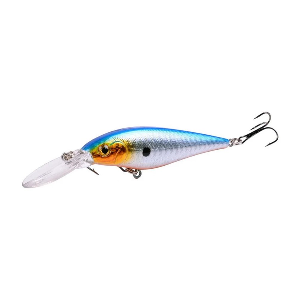 ACTINPANT 1pc Floating Fish Lure 10.2 cm/10.5 g Minnow Lure Lifelike Plastic Hard Lure Jerkbait Wobbler Bass Fishing Tackle (G)
