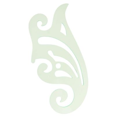 French Curve Template Ruler, 24 x 11 cm, Green