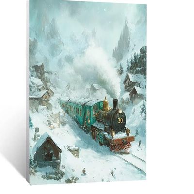 Snow Scene Paint by Numbers Kit for Adults, 150 x 100 cm