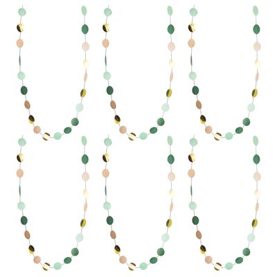 6-Pack Green Round Flag Banners