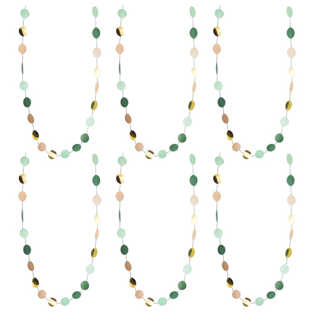6-Pack Green Round Flag Banners
