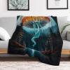 Giant Jellyfish Flannel Throw Blanket, Warm Sofa Blanket, 180 × 200 cm view 2