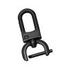 Removable Swivel Snap Hook with Screw Bar - Black L view 3