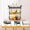 3-Tier Metal Produce Basket with Banana Hangers view 4
