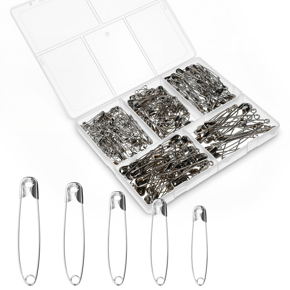 Mini Safety Pins Set - 300 Pcs