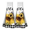 WADORN 2-Pack Sunflower Bee Kitchen Towels view 1