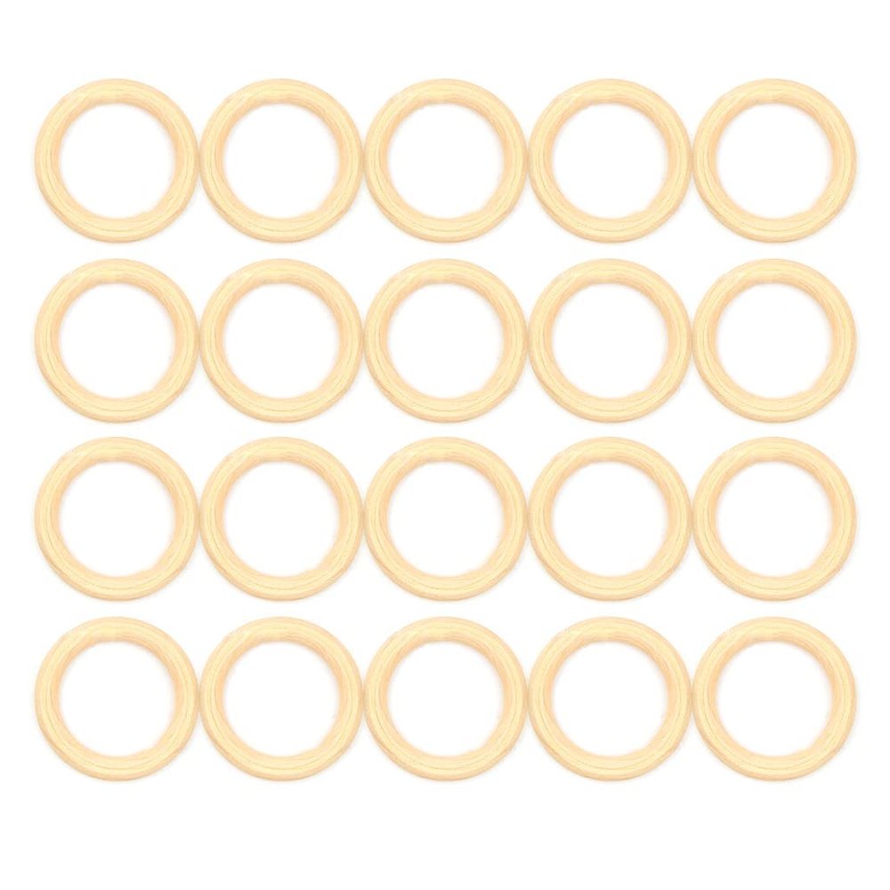 Round Natural Wood Rings