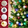 Christmas Ornaments Set, 32 Mini Gold and White Balls with Star view 3
