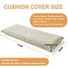 Yekuhe Bench Cushion Cover with Zipper, Removable and Washable, Light Gray, 150 x 30 x 5 cm view 3