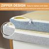 Yekuhe Bench Cushion Cover with Zipper, Removable and Washable, Light Gray, 150 x 30 x 5 cm view 4