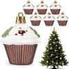 6-Piece Cupcake Ornament Set - Brown view 1