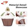 6-Piece Cupcake Ornament Set - Brown view 2