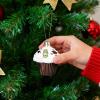 6-Piece Cupcake Ornament Set - Brown view 3
