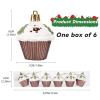 6-Piece Cupcake Ornament Set - Brown view 4