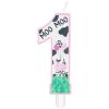 Pink Cow Number 1 Birthday Candle view 1