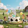 Pink Cow Number 1 Birthday Candle view 4