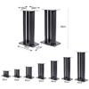 Adjustable Metal Speaker Stands, Pair, 60 cm, with Shelf view 2