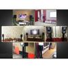 Adjustable Metal Speaker Stands, Pair, 60 cm, with Shelf view 3