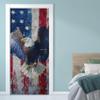 USA Stars and Stripes Eagle Door Mural, Removable PVC Film, 100 x 200 cm view 3