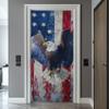 USA Stars and Stripes Eagle Door Mural, Removable PVC Film, 100 x 200 cm view 4