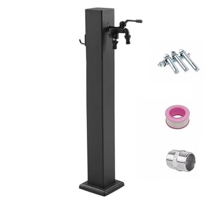 CCKUYT 304 Stainless Steel Outdoor Water Column Faucet, Freestanding Garden Hydrant