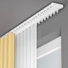 Quiet Aluminum Curtain Track, Concealed Ceiling-Mount Double Track with Rollers, 4.1 m (13.5 ft) view 1
