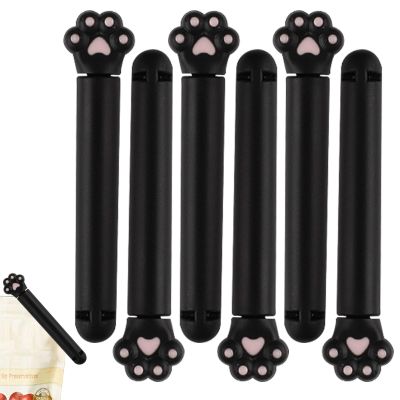 Sealing Clips - Airtight Food Bag Clips | 6pcs Cat Paw Shape