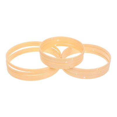 Plastic Craft Rings, Khaki-Colored Frames, 12 Pieces
