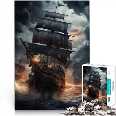 1000-Piece Haunted Ship Jigsaw Puzzle for Adults, Ages 14+, 26 x 38 cm