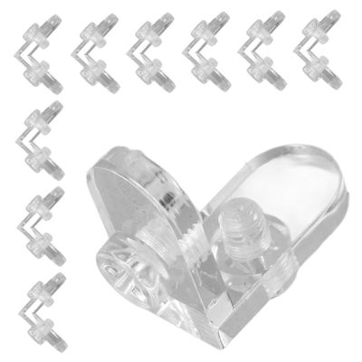BESTYASH 10-Piece Transparent Acrylic L-Brackets, Thick L-Shaped Shelf Supports