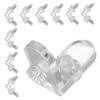 BESTYASH 10-Piece Transparent Acrylic L-Brackets, Thick L-Shaped Shelf Supports view 1