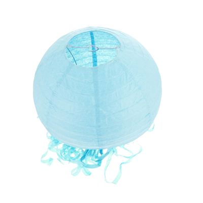 Vaguelly Jellyfish-Shaped Paper Lantern in Blue