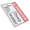 MAGICLULU 2-Piece Deep Water Danger Sign, Weatherproof Metal Safety Signs for Lakes and Ponds view 1
