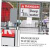 MAGICLULU 2-Piece Deep Water Danger Sign, Weatherproof Metal Safety Signs for Lakes and Ponds view 4