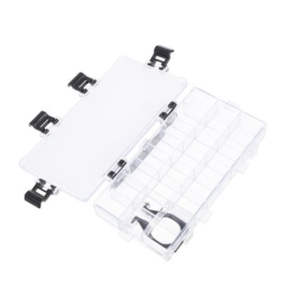 Housoutil Pigment Storage Box with Compartments, Watercolor Mixing Palette, Transparent, Lightweight and Practical for Artists and Students