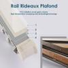 1.2 m Double-Track Curtain Rail, Gray, Wood-Look Aluminum, Wall-Mount view 4