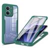 YUECXIN Case for Xiaomi Redmi 15C 5G/15C 4G/Poco C85, Clear 360° Protection with Built-In Screen Protector, Green view 1